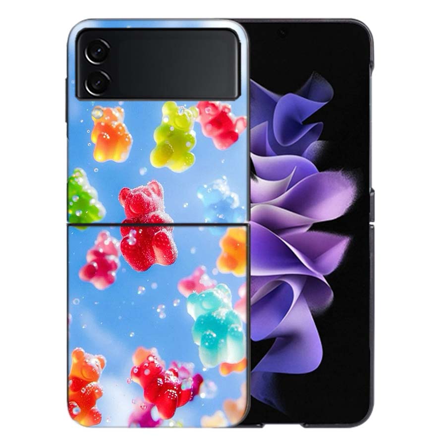 Gummy Bears Coque For Samsung Z Flip7 6 Galaxy Case Shockproof Z Flip5 Z Flip3 4 5G Hard Cover Phone TPU PC Hard Funda