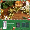9.2 Feet Flocked Christmas Garland with Lights Decorated Garland Christmas Decorations for Mantle Fireplace Table Indoor Outdoor
