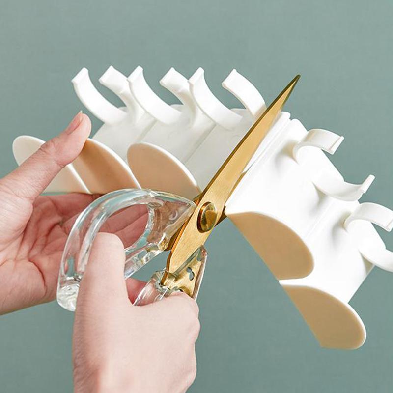 1/2Pcs Kitchen Storage Rack Seasoning Jar Storage Rack Simple Bottle Clip Wall Mount Spice Bottle Stand 5 Hole Ingredient Holder