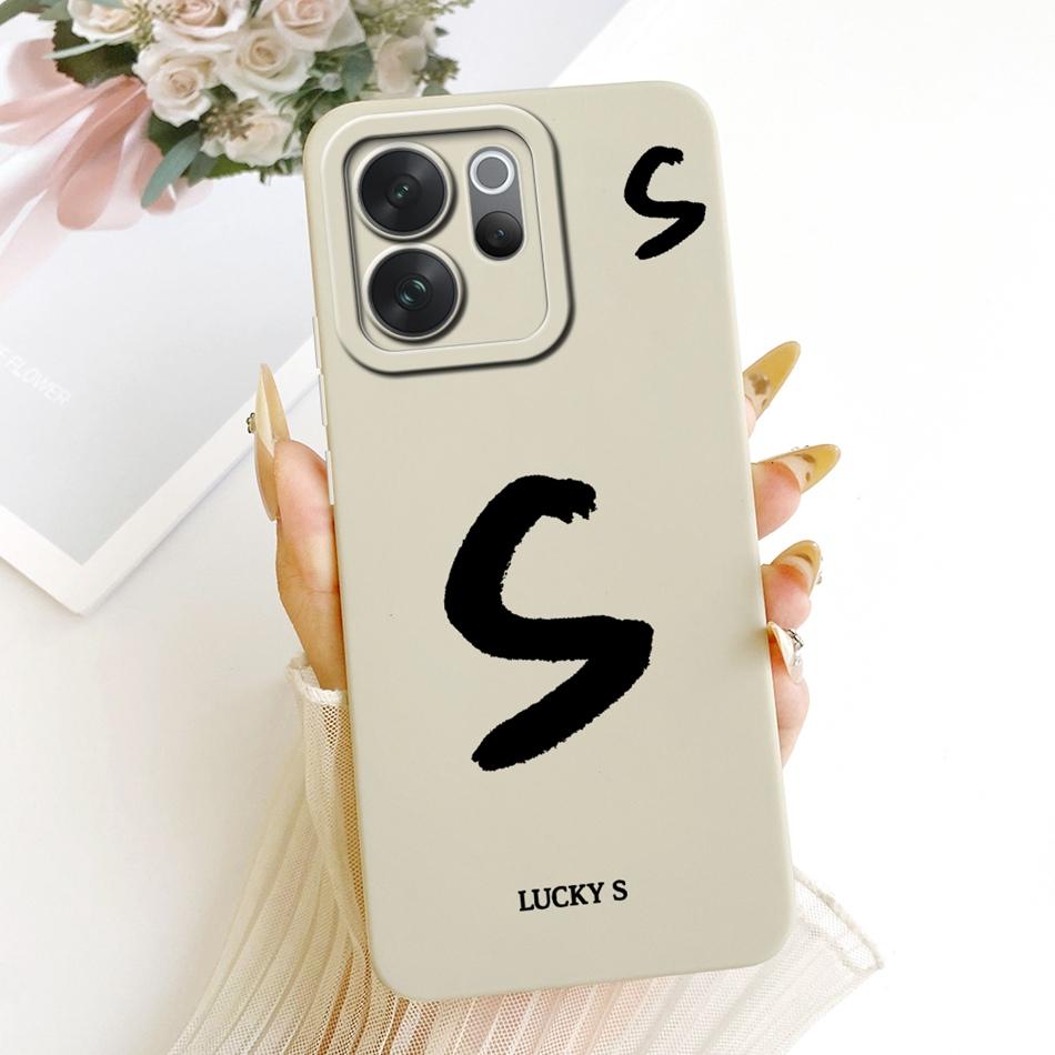 For Vivo V70 / V70 Elite 2026 Lucky Initial Letter Phone Case For Vivo V 70 V70Elite 5G V2538 V2548 Soft Silicone Cases Bumpers