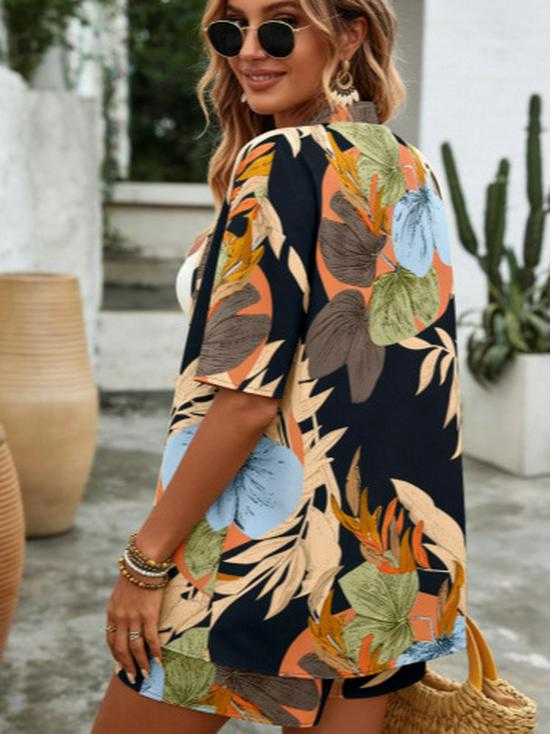 2026 Cross-border Bohemian Short-Sleeve Top & Shorts Set - Strapless Spring/Summer Style