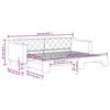 VidaXL Daybed with Trundle Bed Black 80x200 Cm Fabric 3197423
