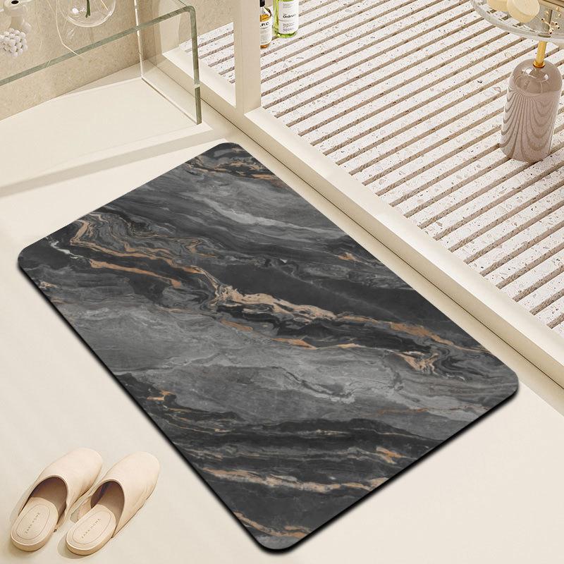 

Cross-border marble diatom mud floor mat bathroom absorbent mat entrance door mat toilet non-slip quick-drying foot mat 40X60cm 15.7X23.6in