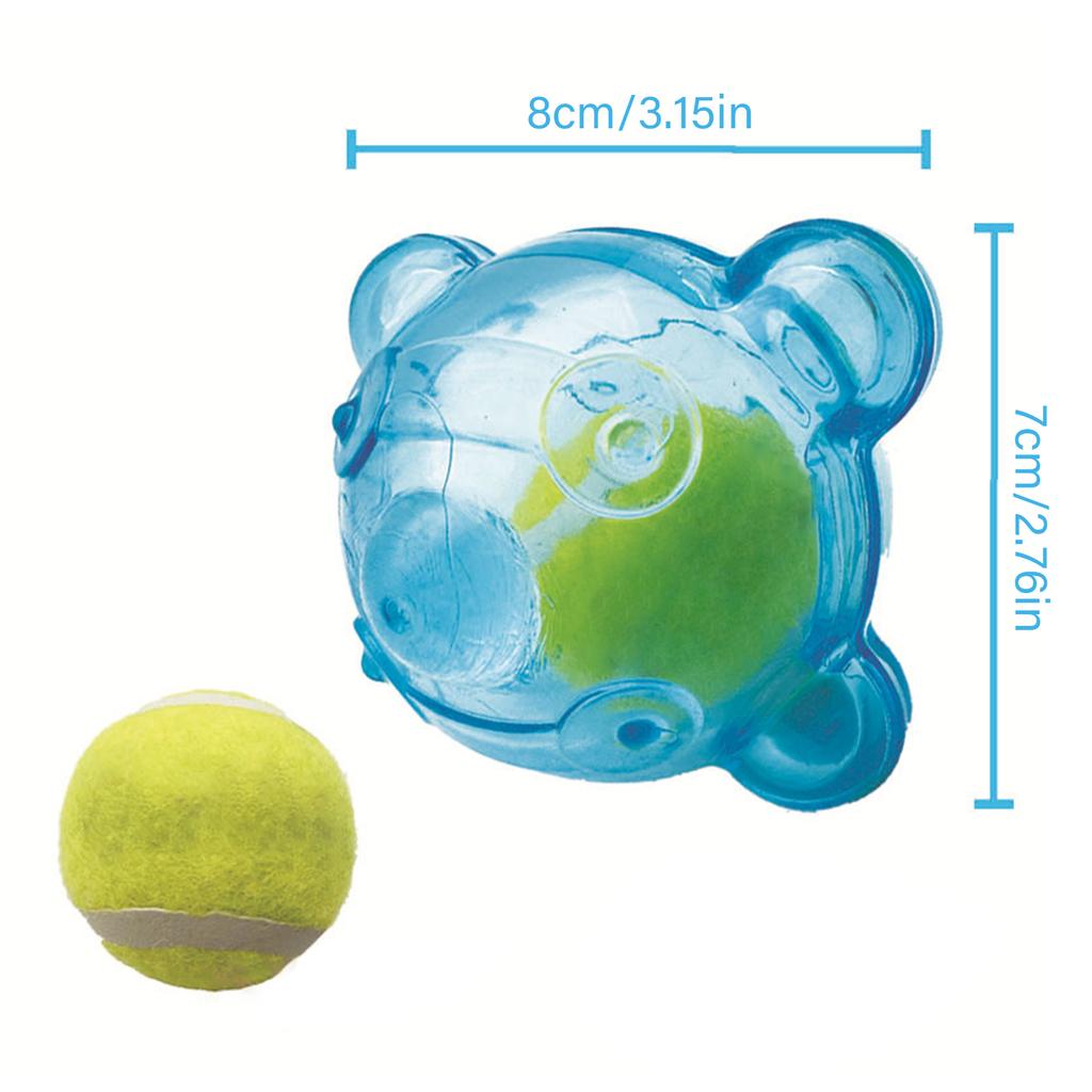 Interactive Dog Chewing Toy Ball with Squeaky Sound and High Bounce for Active Pet Chewing Teething Exercise Toy