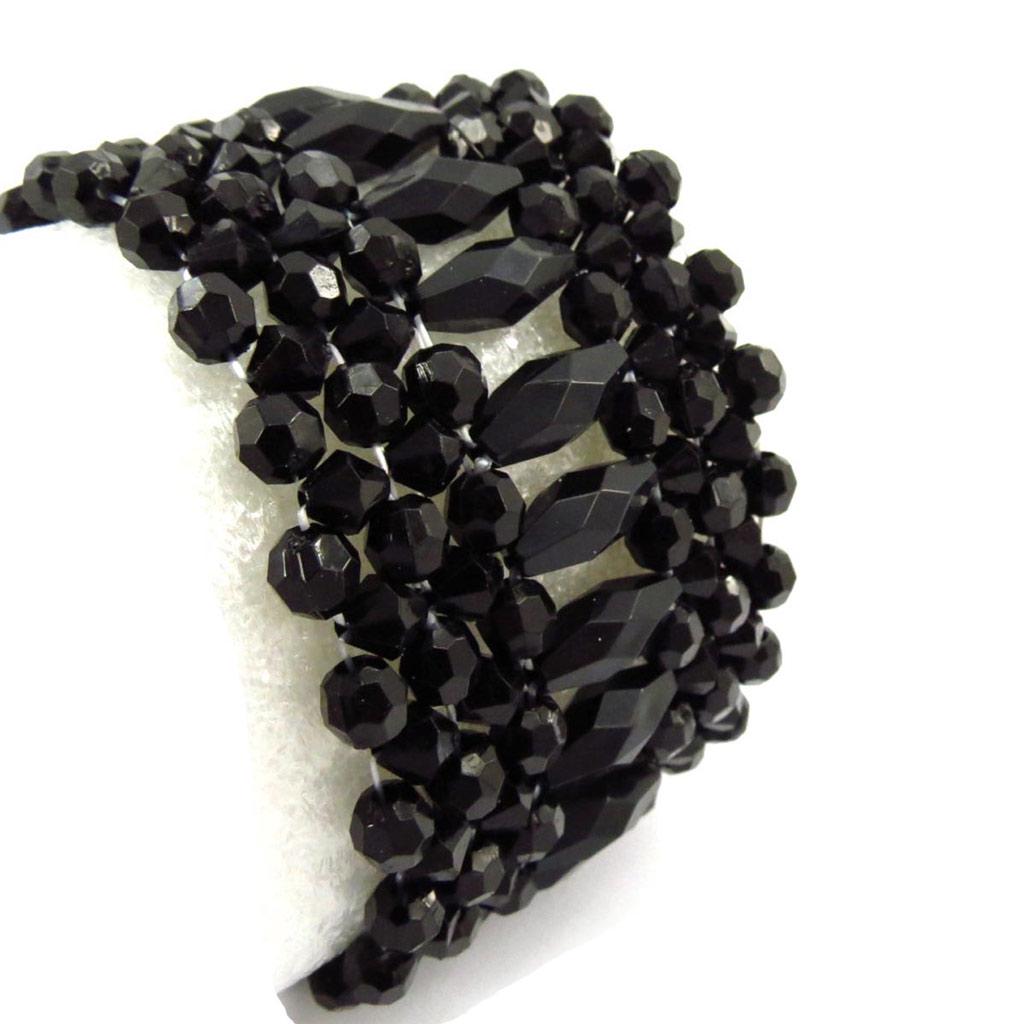 Les Trésors De Lily [J6949] - Schwarzes 'Scarlett' Designer-Armband