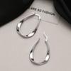 925 Swing Hoop Moebius Wave Seamless Romantic Gorgeous Sparkling Silver Binaural Suitable for Sensitive Simple Sling Design with Elegant Packaging for