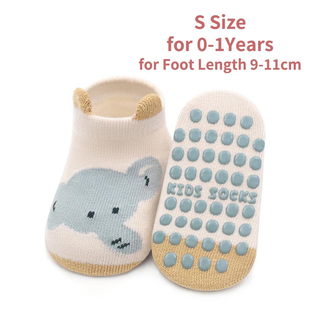 1Pair Breathable Baby Floor Socks Cotton Toddler Short Socks Babies and Toddlers Elephant 0-1Y