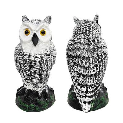 Bait Waterproof Owl Bird Deterrent Shaking Head Plastic Material Simulation Owl Sunscreen Outdoor Use Fake Owl Bird Deterrent