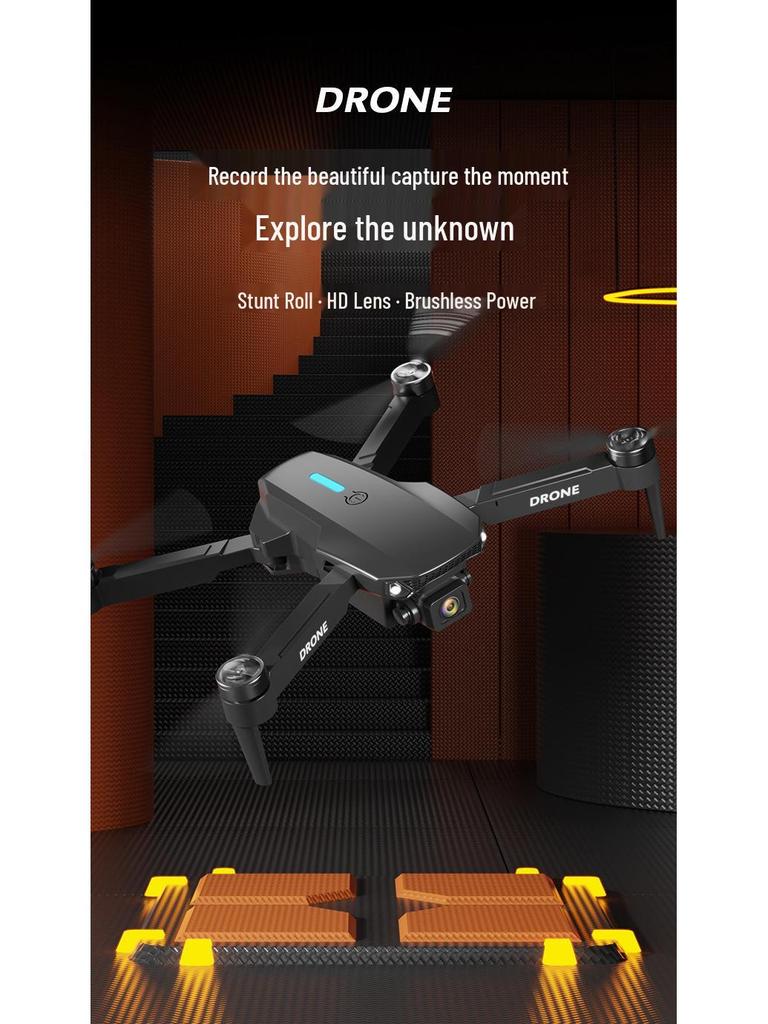 E88 Mini Foldable Brushless Drone with Optical Flow & Remote Control for Aerial Photography