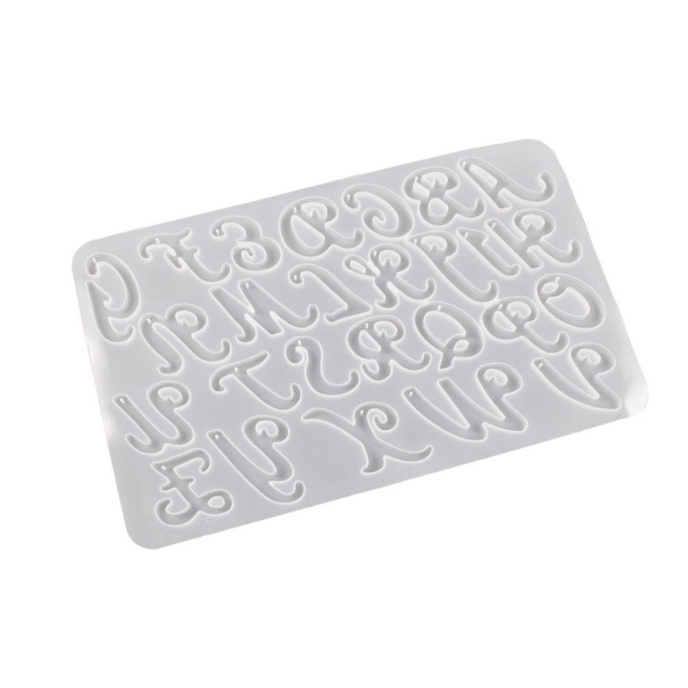Pendant Drop Glue Casting Molds Silicone Molds Kit Ornament Molds 26 Letters Alphabet Molds