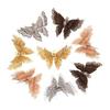 SUNNYCLUE 50pcs 5 Colors Hollow Butterfly Charms for Jewelry Making, 3D Metal Dangle Earrings Necklace Bracelet Hair Accessories, Antique Brass Craft