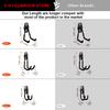 Heavy Duty Metal Hook 5 Size Garage Organizer Hooks Wall Mount Bicycle Hanger Anti-slip Storage Hook For Ladders Garden Tool
