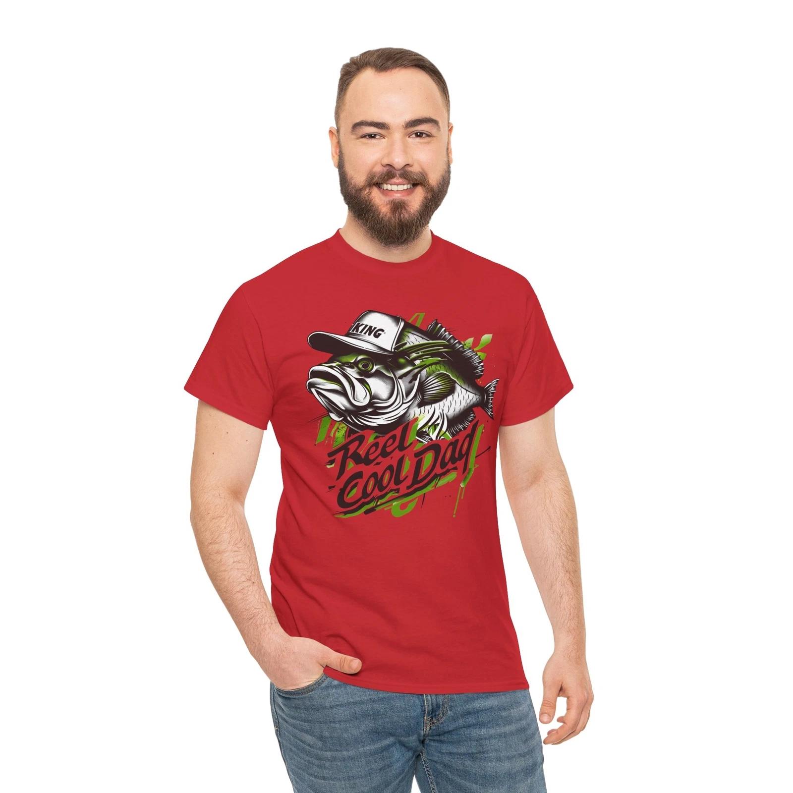 Reel Cool Dad T-Shirt - Funny Fishing Dad Tee for Fathers Who Fish 2XL