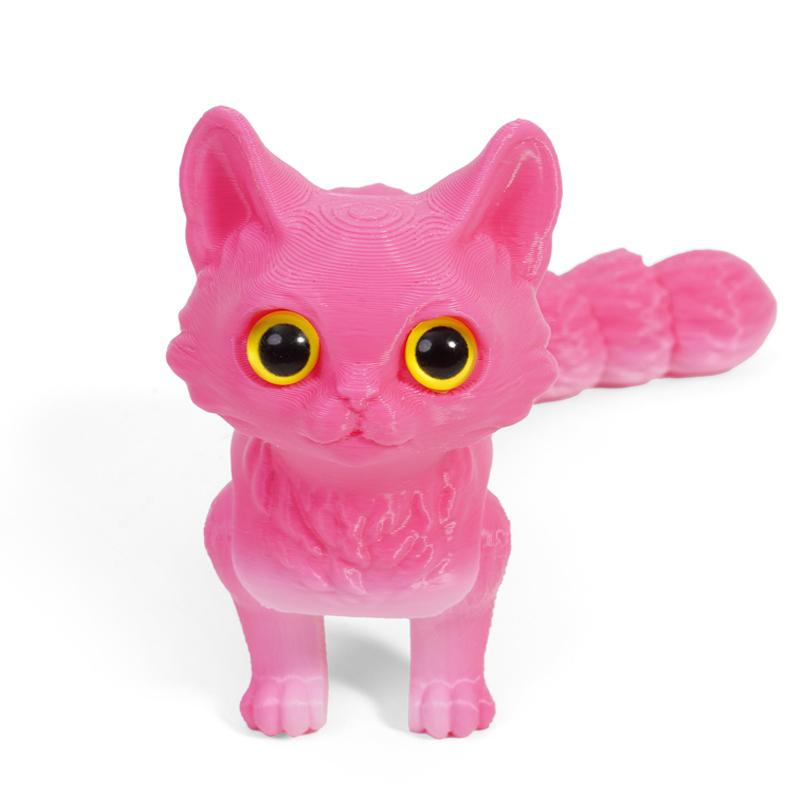3D Printed Cute Cats Movable Joint Fidget Toys Stress Relief Decompression Desktop Ornament Kid Figure Toy for Adults Kids Gift