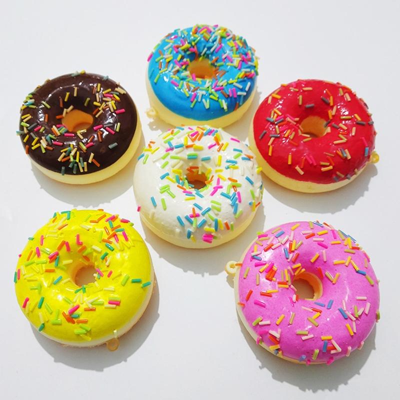 Weiche Künstliche Donut Brot Krapfen Stressabbau Neuheit Spielzeug Quetschspielzeug Simulationskuchenmodell Hochzeitsdekoration