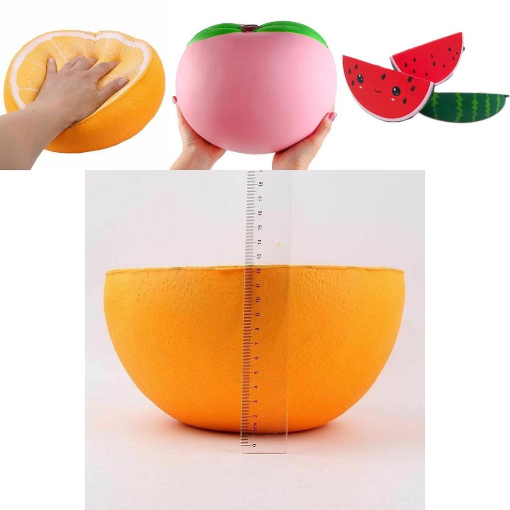Riesiges weiches Quetschspielzeug Wassermelone Orange Erdbeere Pfirsich Slow Rising Spielzeug für Kinder