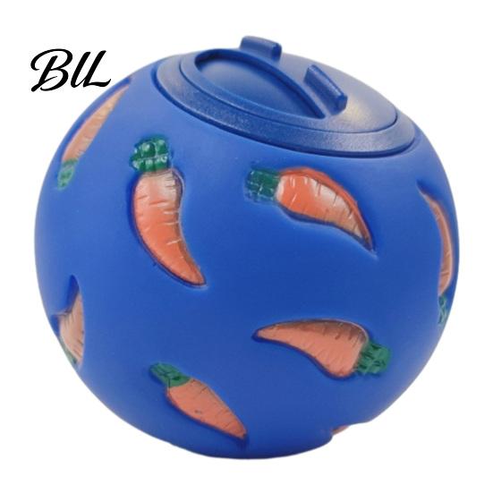 Interactive Pet Treat Ball Dispenser Ball, Adjustable Dispensing Rolling Boredom Buster Toy Slow Feeder, Enrichment for Guinea Pigs Rabbits синий