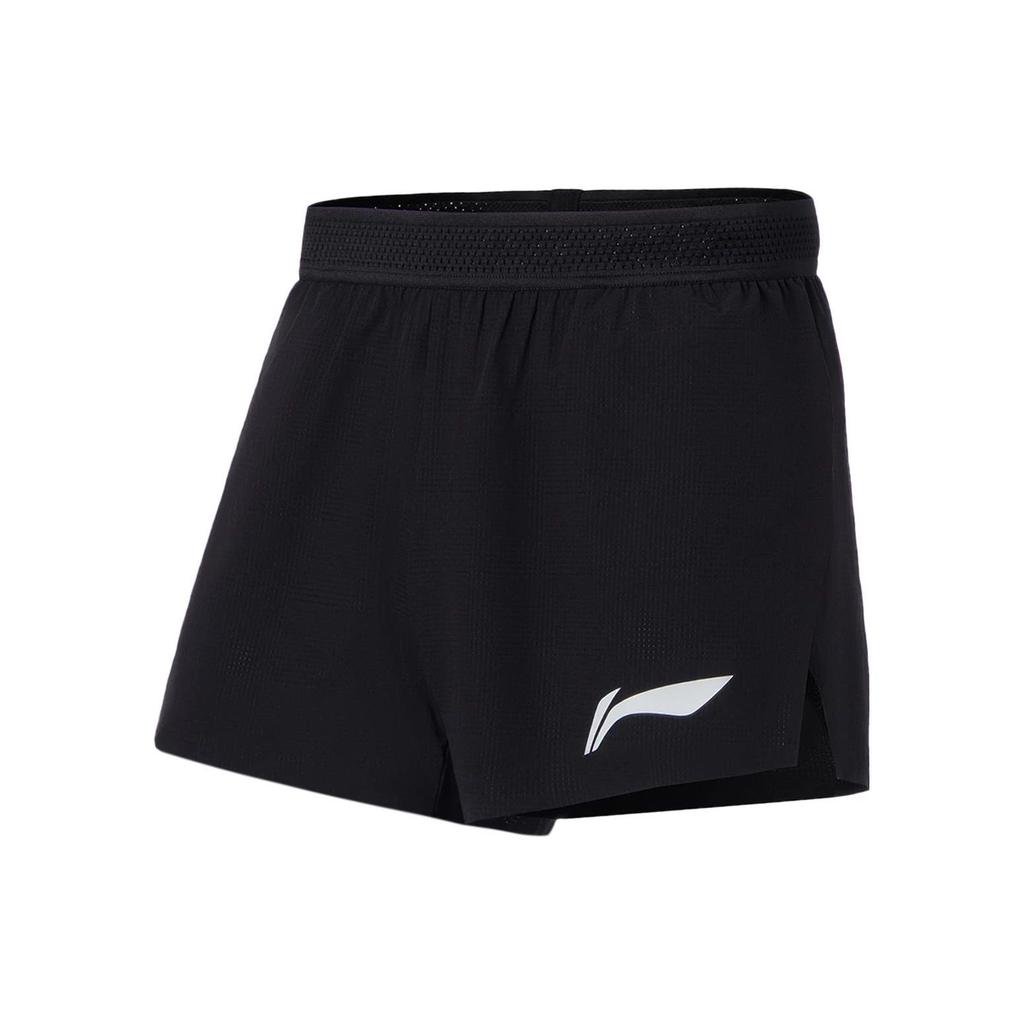 Li-Ning Running Series Solid Color Logo Print Reflective Design Straight Leg Sports Shorts Men Bottoms AAPS037-1