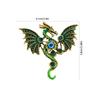 Shiny Rhinestone Enamel Brooch Colorful Enamel Dragon Brooch Shiny Rhinestone Brooch  Daily Wear