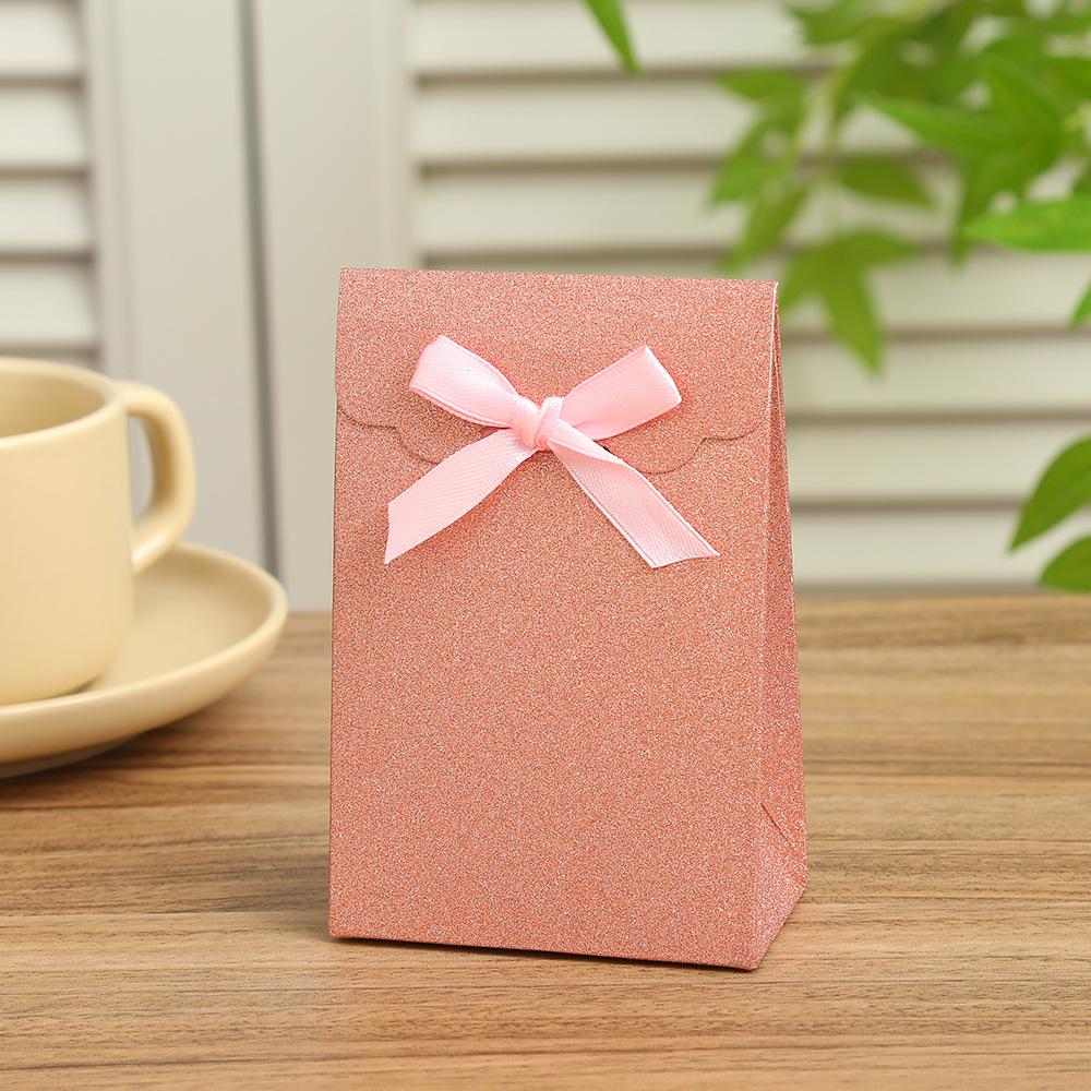 12pcs Glitter Paper Gift Bags With Bow Small Candy Treat Bags For Wedding Bridal Shower Birthdays Party Favors Gift Wrapping Set