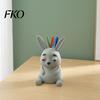 Cute Animal Desk Decor 3D Printed Rabbit Pen Holder, Large Capacity Organizer, Matte Shaped Organizer Finish Pencil for Office Home School Decoration