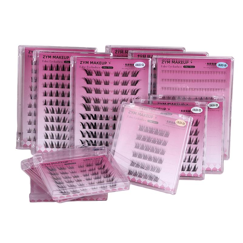 1 Box Self Adhesive Eyelash,Pre Glued Eyelash,Cluster Eyelash,No Need Glue,Easy To Put On, Diy Eyelash Extension