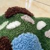 Green Moss 3D Soft Pile Bedroom Floor Mat
