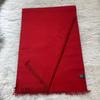 [BYSIFA] Winter Men Warm Scarves Thicken China Red 100% Silk Male Business Long Scarf Cravat New Year Gift Neck Scarf 165*24cm