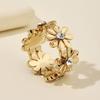 Round Metal Scarf Ring Clip for Women Flower Design Scarf Slide Buckle T-Shirt Ties Fastener for Shawls Dress Clothing Accessory