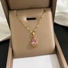 **Lively Women's Necklace: Titanium Steel & Gold-Plated Copper Clavicle Chain**