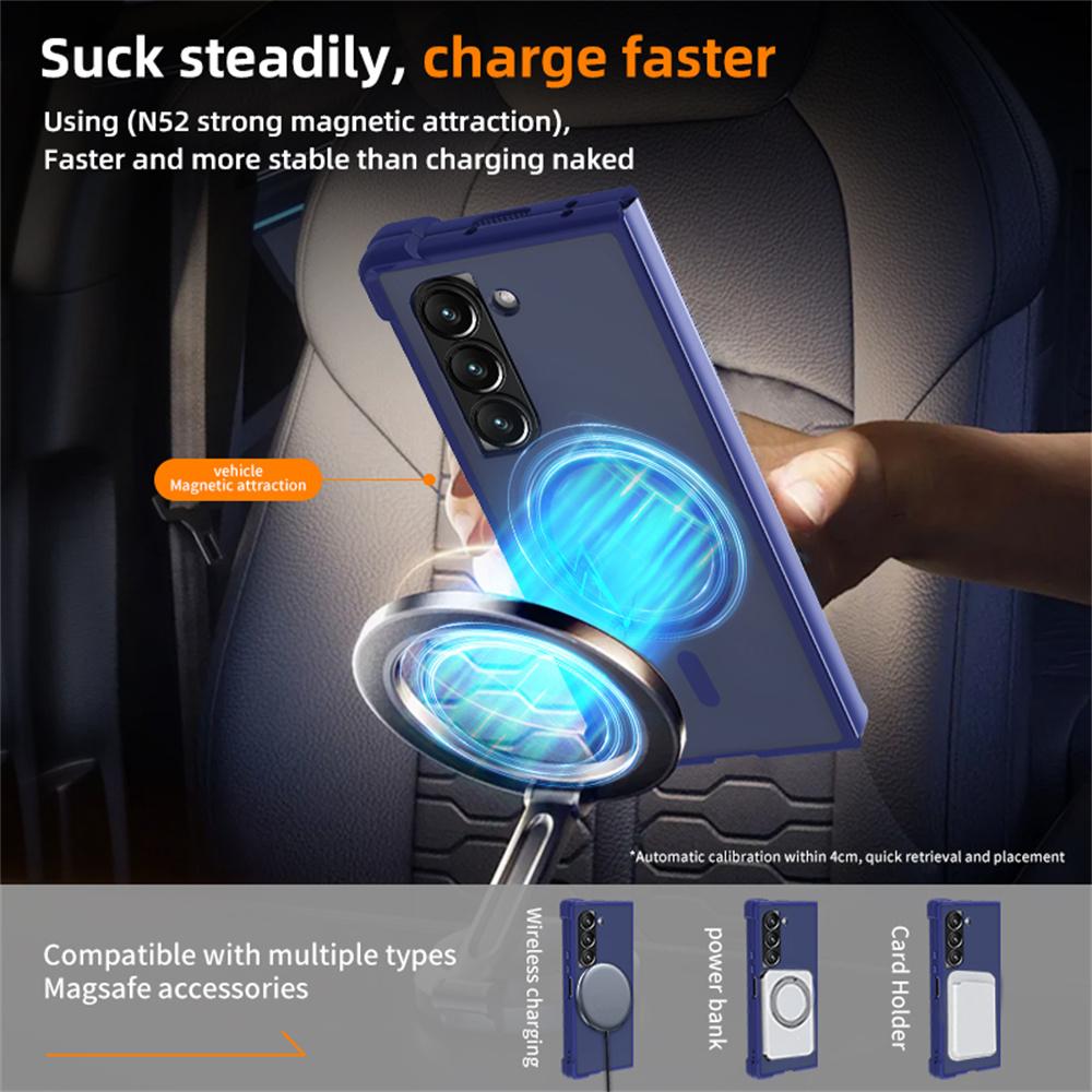For Samsung Galaxy Z Fold5 5G Magnetic Case TPU+PC Matte Phone Cover