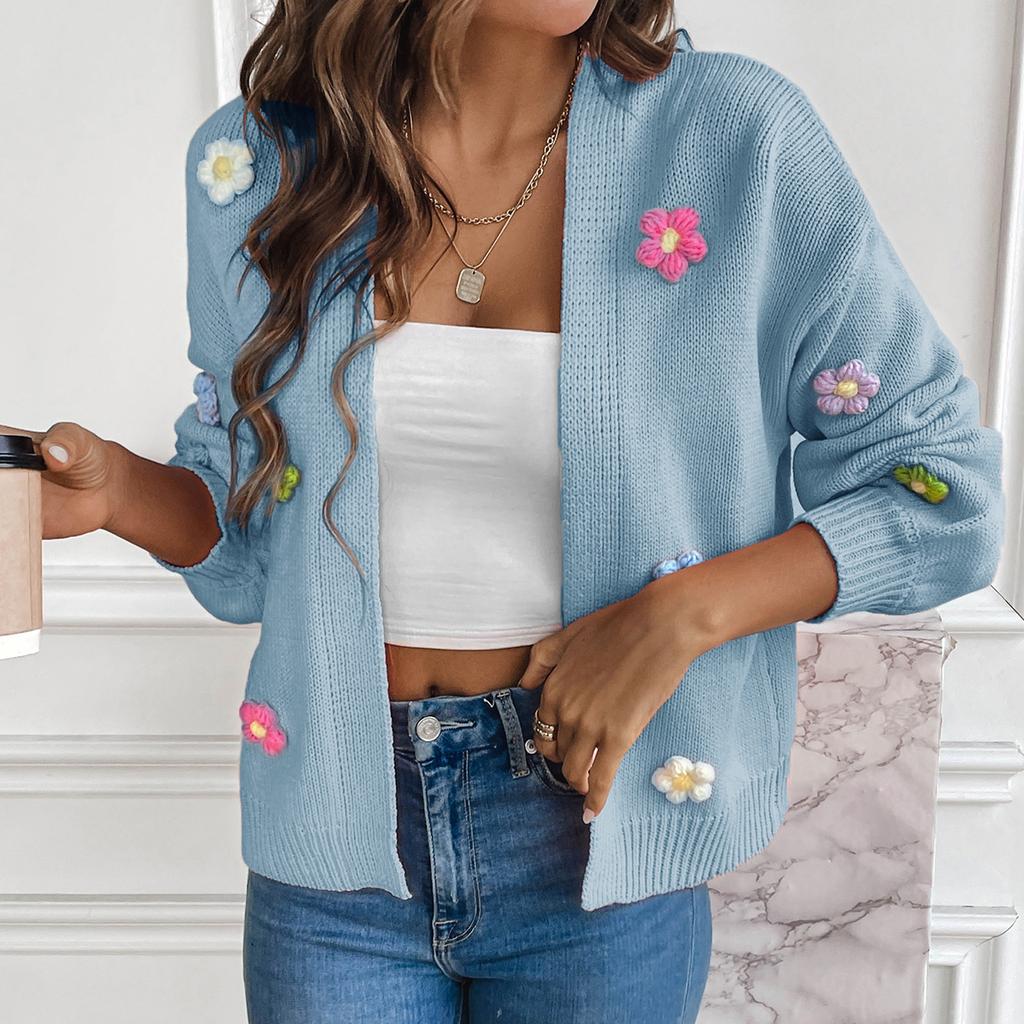 Women's T-Shirt Vintage Floral Print Round Neck Loose Long Sleeve Mid-Length Thumb Leak Top