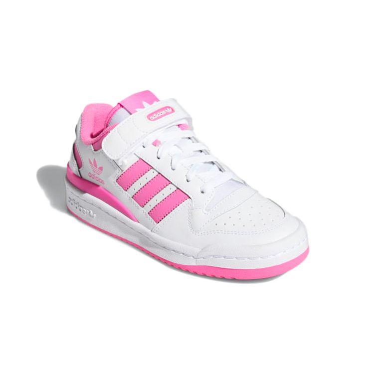 Adidas Forum Low J White Screaming Pink Kids Sneakers Cloud-White FY7967