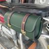 Motorcycles Handlebar Bag Saddlebag, Leathers Handmade Motorcycles Fork Bag Roll, Durable Storage Tool Pouch with Straps