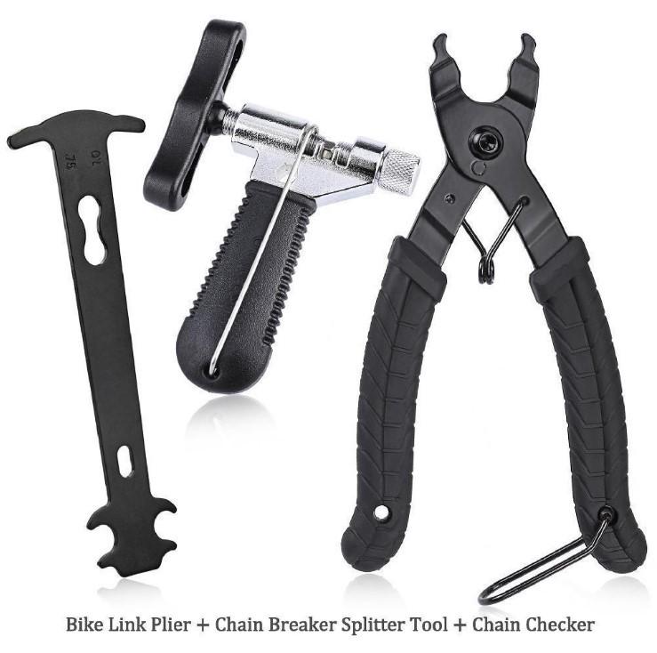 Mountain Bike Chain Tool Set: Chain Wrench, Breaker, and Magic Buckle Pliers
