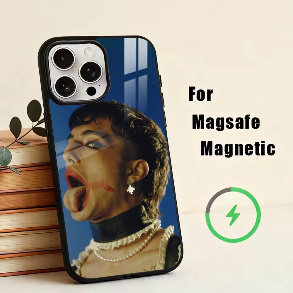 Man-D-Damiano David Phone Case For iPhone17,16,15,14,13,12,11 Plus,Pro Magnetic with Magsafe Wireless Charging