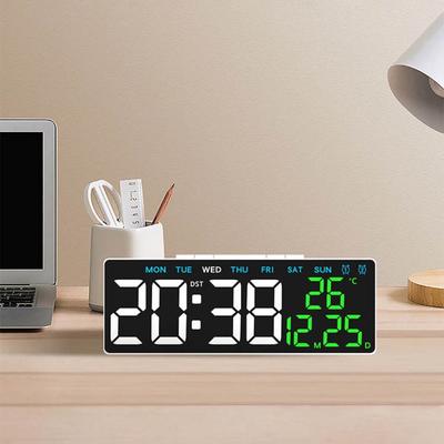 Horloge murale numérique à LED multifonctionnelle pour chambre à coucher