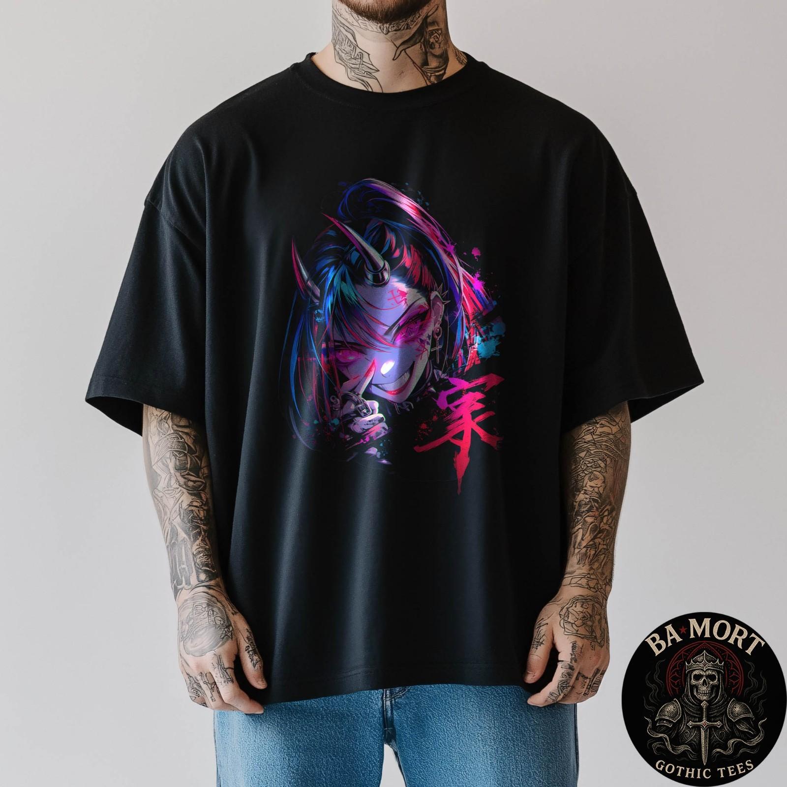 Demon Anime Girl Waifu Horror Alt Aesthetic T-Shirt Unisex T-Shirt XXL