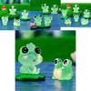 Adorable Glowing Frog Figurines For Car And Desk Resin Craft Decor Accessories