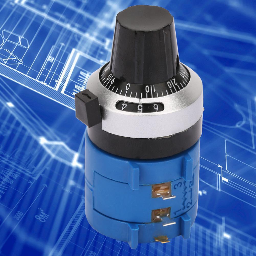 Potențiometru bobinat cu cadran de numărare de înaltă precizie 2W Cercuri multiple 3590S2101L 100Ohm