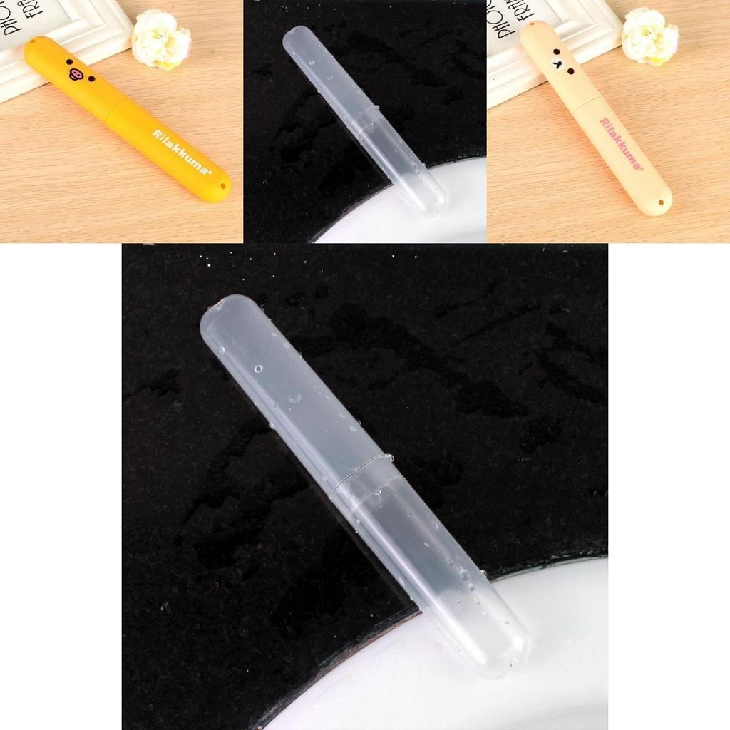 Colorful Portable Toothbrush Cover Holder With Cute Bear Design For Travel Protection