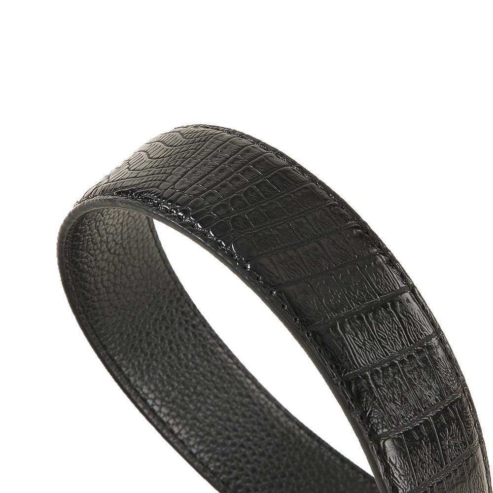 Men's Crocodile Pattern Faux Leather Belt with Alloy Auto Buckle - Retro Western Style