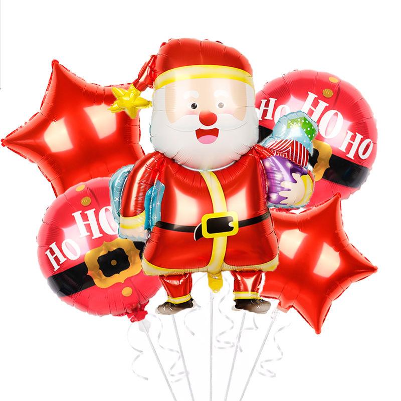 Weihnachtsballonanzug Weihnachtsmann Schneemann Elch Weihnachtsbaum DIY Weihnachts-Globos Kindergeschenke für Zuhause Neujahr 2024 Navidad Dekor