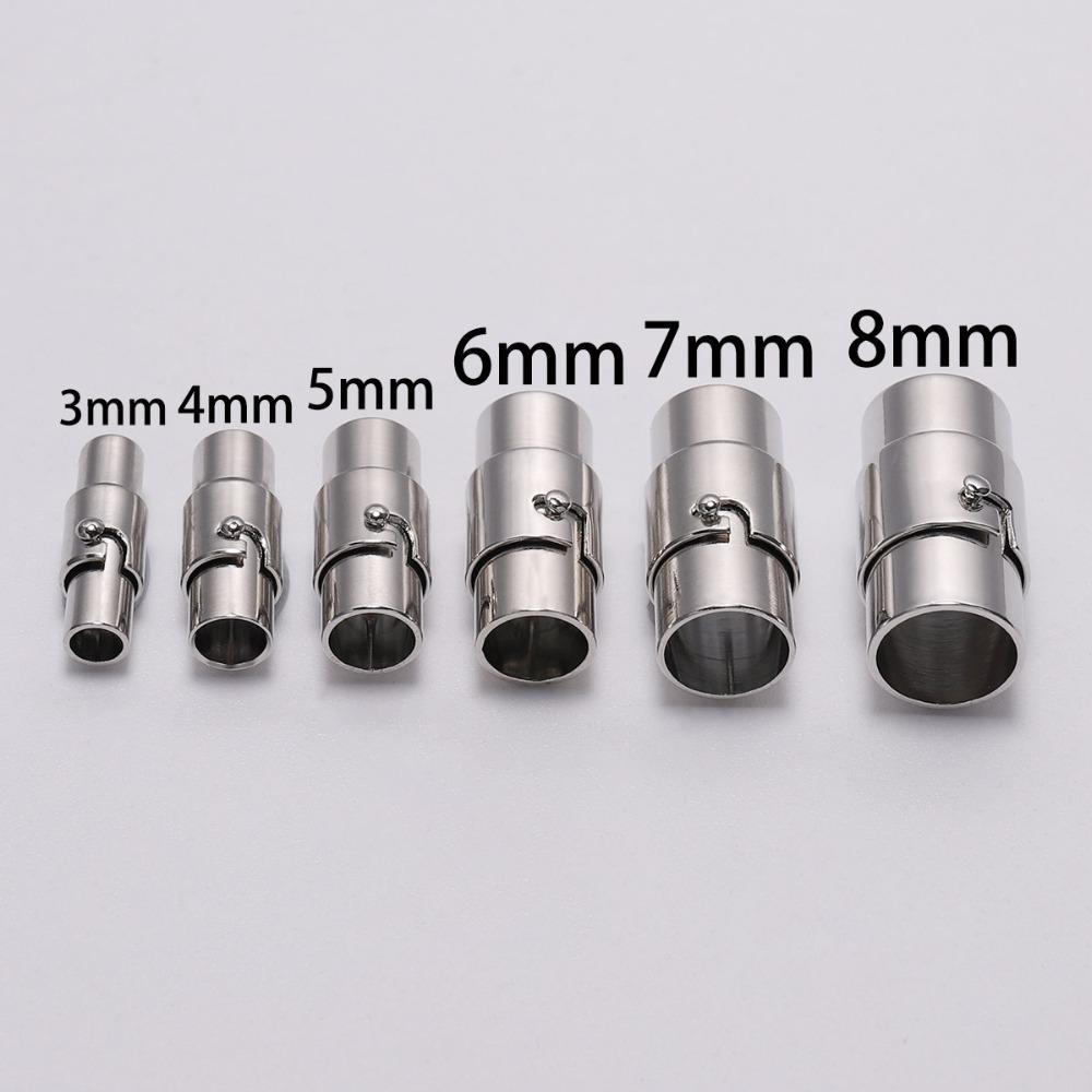 10pcs/lot Strong Magnetic Clasps 3 4 5 6 8 10 mm Leather Cord Bracelet Connectors For DIY Jewelry Making Accessories
