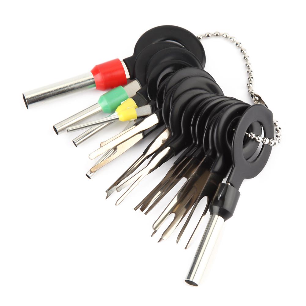 Terminal Relse Tool Wire Terminal Removal Tool Connector Pin Extractor 18Pcs Car Wire Harness Plug Kit with Premium Metal Construction for Quick Car R