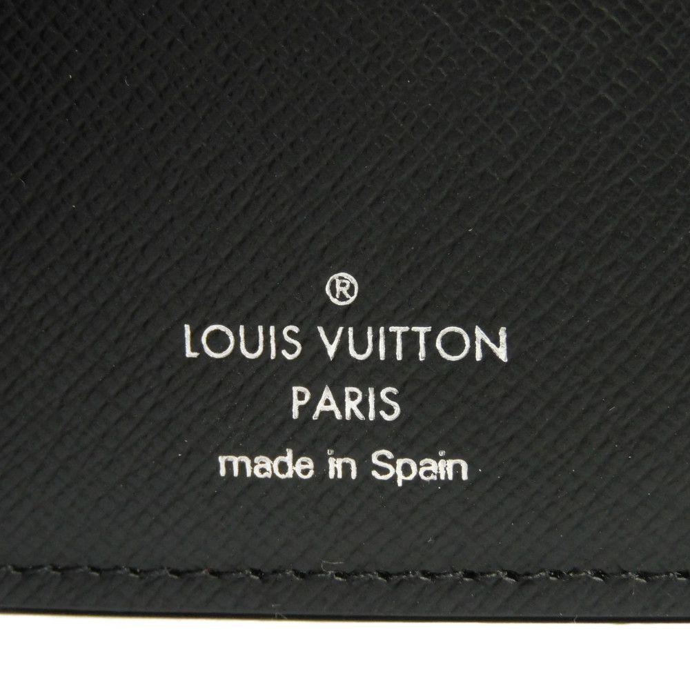 Used 12564 Portefeiulle Braza M80957 7940 LV logo tie-dye gradient RFID IC chip monogram sunset rainbow men's from