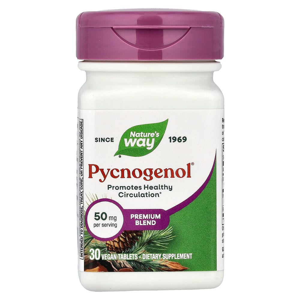 Nature's Way Pycnogenol 50mg Veggie Capsules, 30 Count