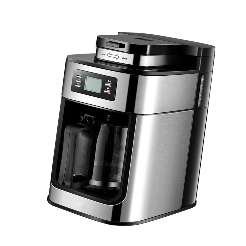 Programmable Coffee Maker with Timer 1050 Watts 1L Large Capacity 2 8 Cups Drip Coffee Maker Keep Warm Grind and Brew
