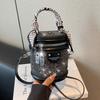 Women's Bag 2025 New Shoulder Crossbody Portable Bucket Bag Internet Celebrity Diamond-encrusted Cylinder Bag Foreign Style Mobile Phone Bag Tide
