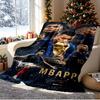Kylian Mbappe Pattern Blanket for Home Decoration, Bed, Sofa, Car Travel, Camping, Suitable for All Seasons, Birthday Christmas Gift